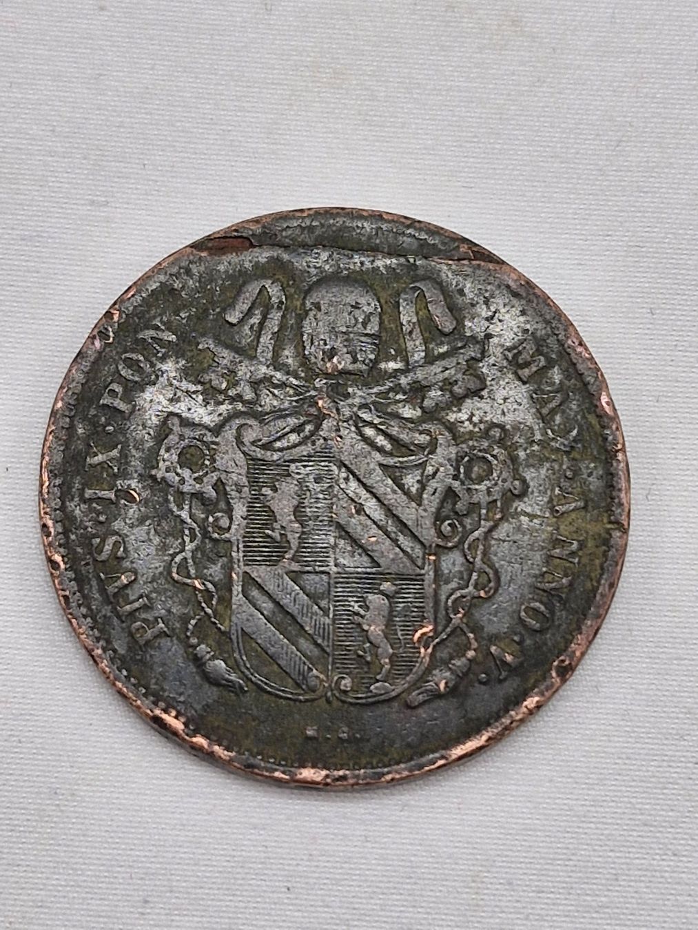 Tutti le monete: VATICAN / 2 BAIOCCHI 1850 – Usato da Bulle venduto da italicum 1