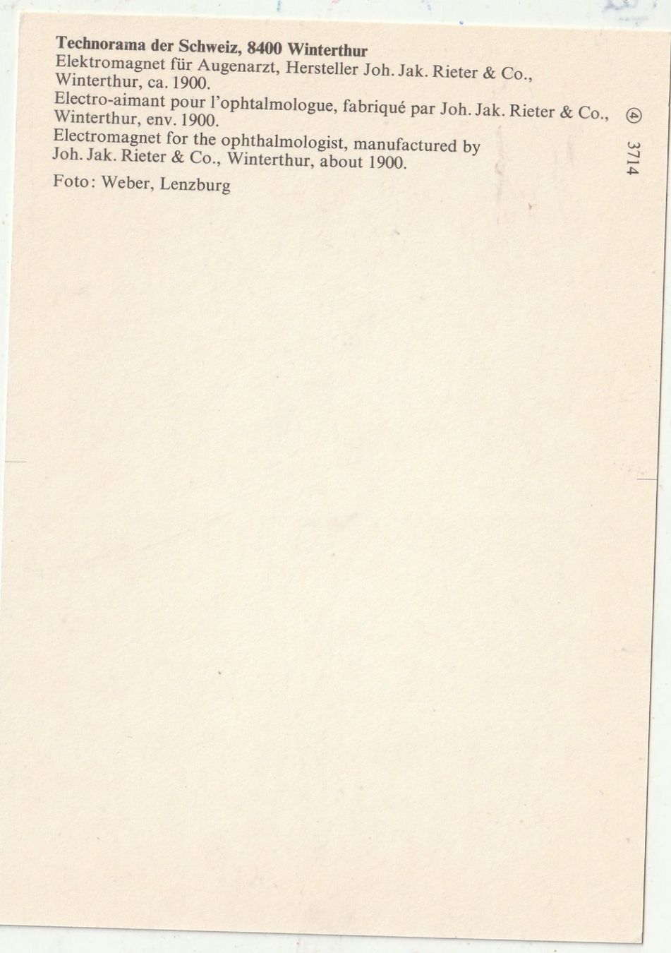 Cartes postales: Technorama  Winterthur – D'occasion à Lumbrein par made02 1