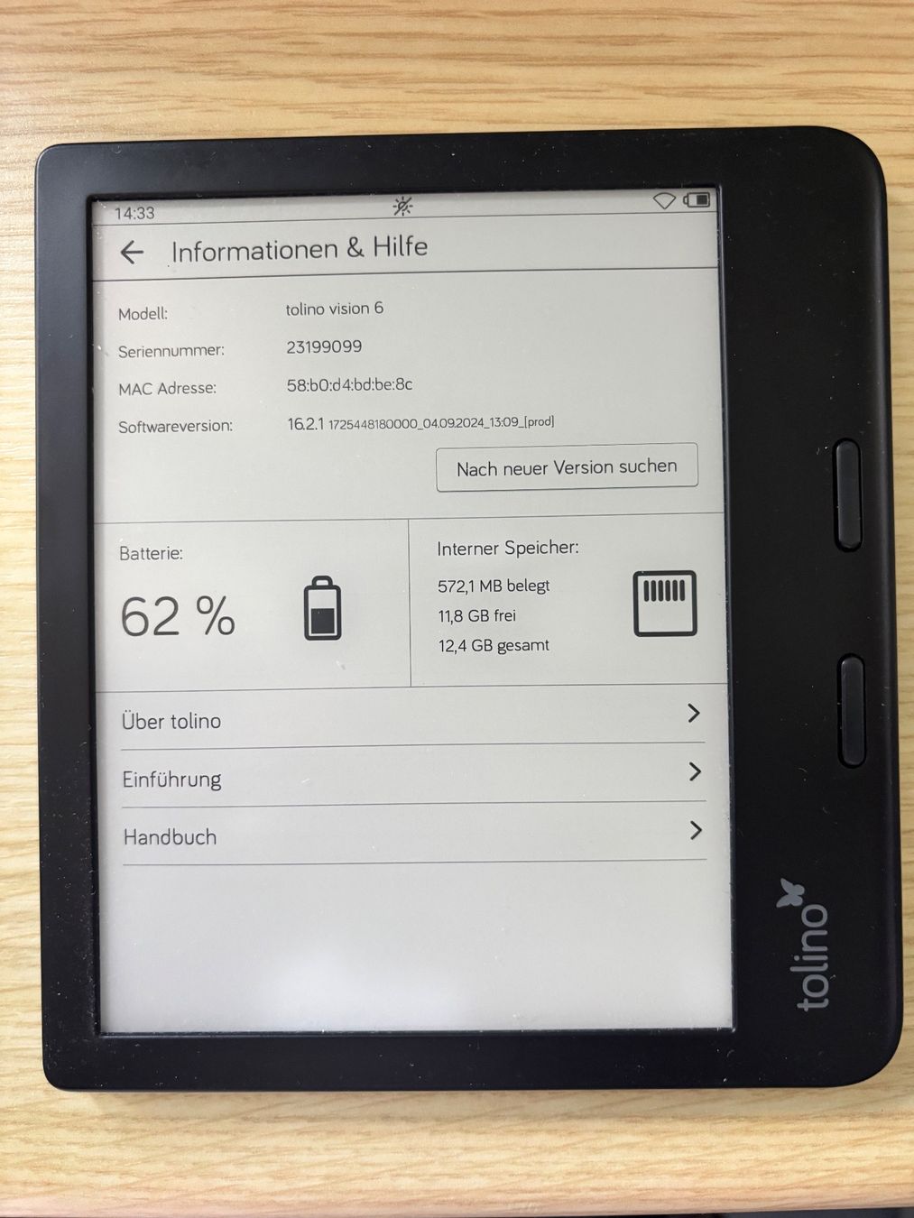Tolino Tablettes PC: Tolino Vision 6 – Défectueux à Dietikon par Matheis12 2