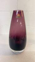 Elegante Ingeglas Kristall Vase - Lila/Weiss - Handarbeit