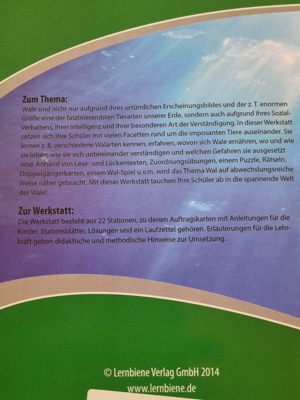 Libri: "Der Wal" Lernwerkstatt 3-4 Klasse – Usato da Weite venduto da Nur63 7