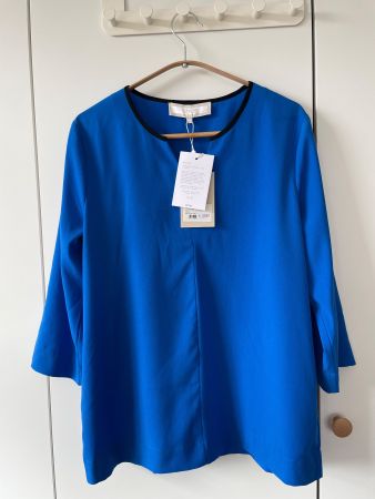 Sommerbluse ONCE, Gr M, Neu mit Etikett, Kobalt blau