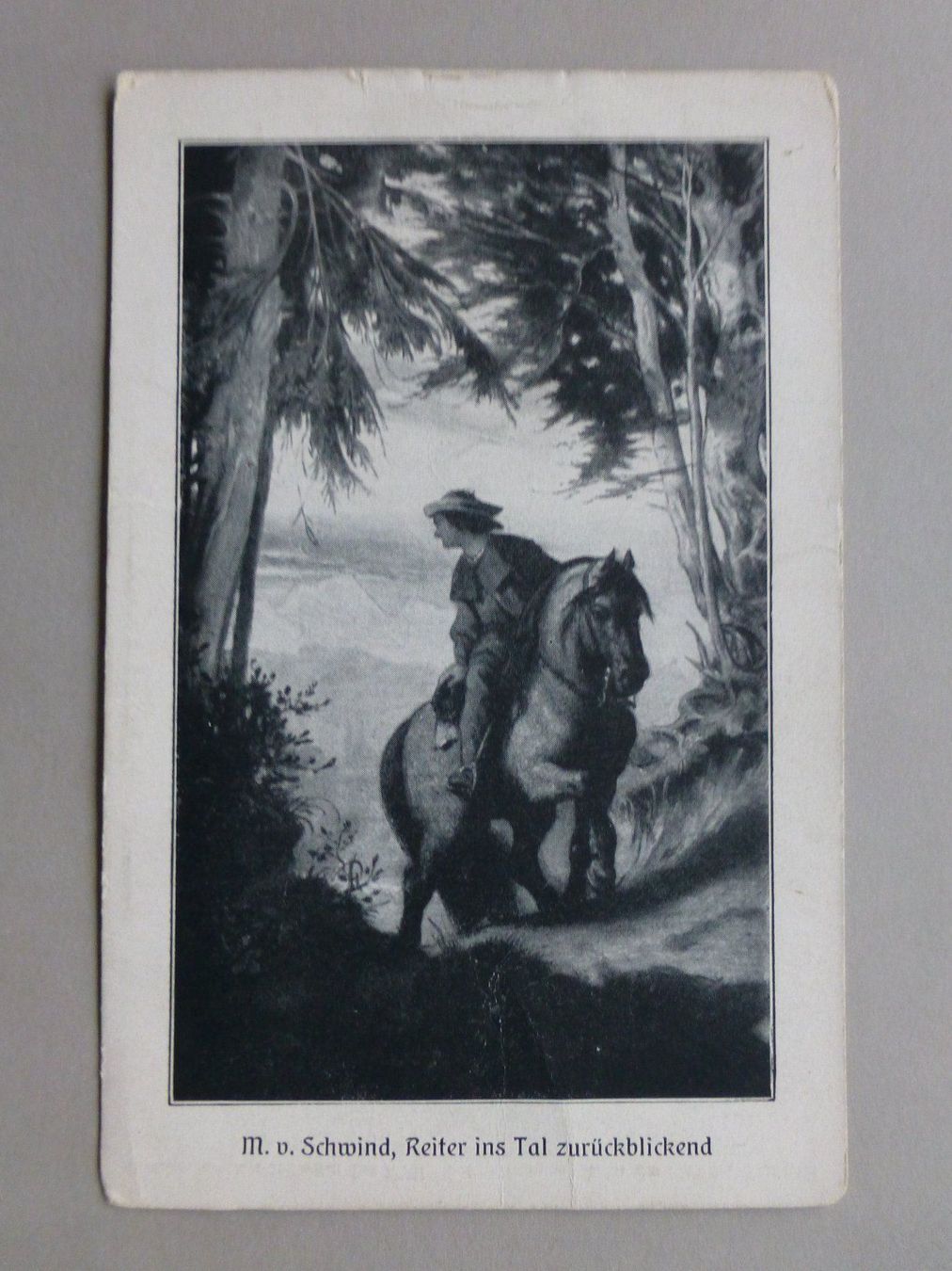 Cartoline postali: Künstler Postkarte M. V. Schwind, Reiter – Usato da Basel venduto da Falconis