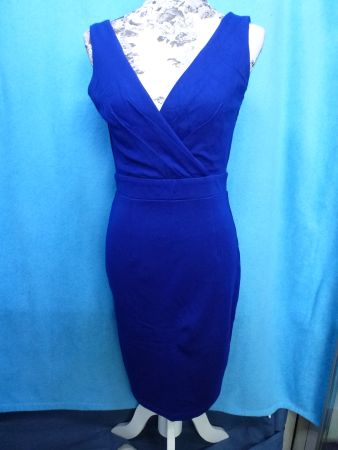 ETUIKLEID SOMMERKLEID FESTLICH BLAU GR 40 NEU RV HINTEN SÜSS