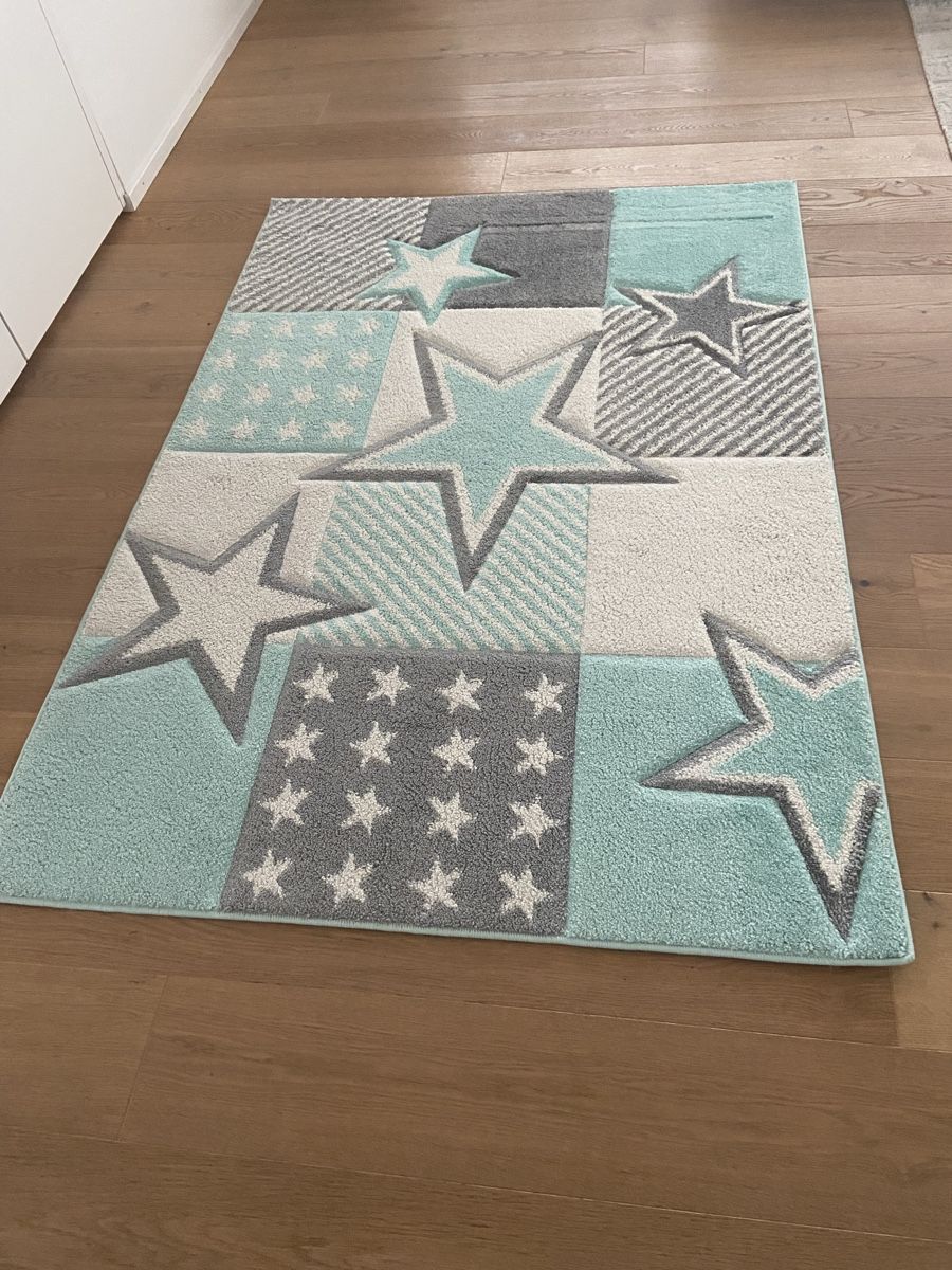 Tappeti: Teppich Sterne Mint/Grau – Usato da Birmenstorf AG venduto da jokerit02