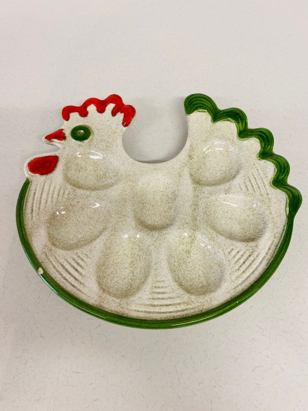 Piatti: Lustiger Eierteller-/Schale Huhn aus Keramik – Usato da Niederhelfenschwil venduto da Chleeblatt1938 1