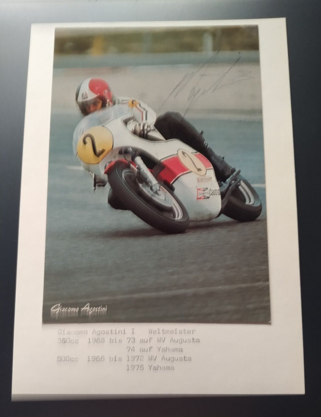 Autografi: Giacono Agostini IT. Original Signiert!! – Usato da Biel/Bienne venduto da Ruediw
