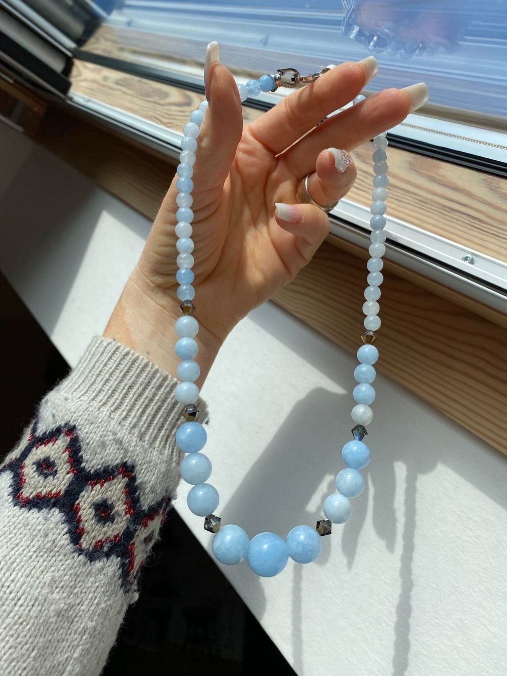 Catenine: Unikat Aquamarin Collier NEU – Nuovo (secondo la descrizione) da Basel venduto da Chili007 6