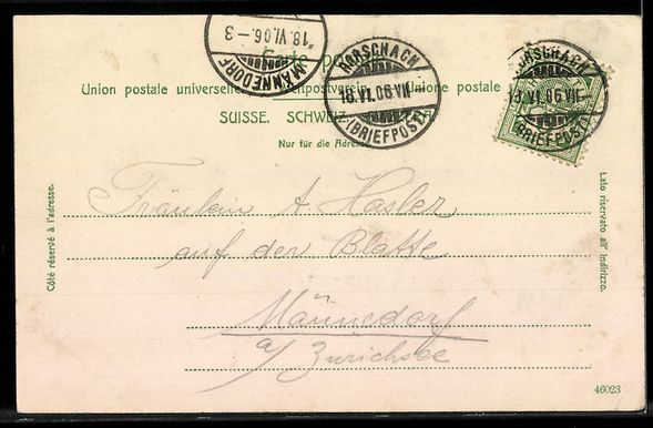 Cartoline postali: AK Rorschach, Ortsansicht mit Kirche und Uferpartie – Usato da Berlin venduto da bartko-reher 1