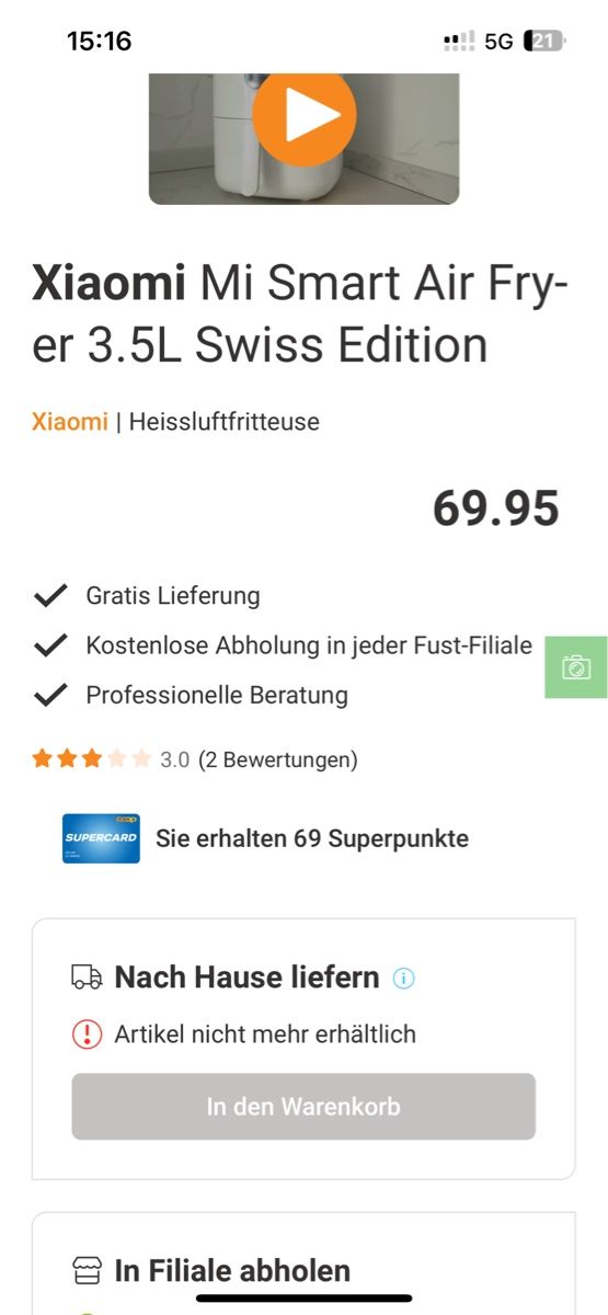 Xiaomi Elettrodomestici da cucina: Xiaomi air fryer – Usato da Basel venduto da mac_z7c7 1