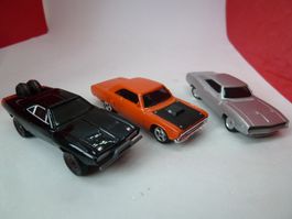Fast & Furious - 3 Modelle a 9cm - Dodge Charger - etc
