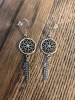 Ohrringe Ohrhänger Boho Traumfänger Feder