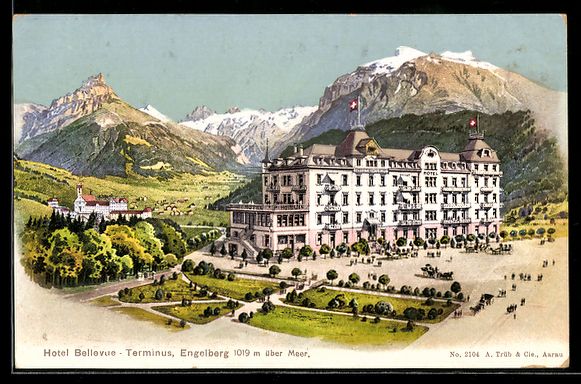 Ansichtskarten: Engelberg, Hotel Bellevue, Terminus – Gebraucht aus Berlin von bartko-reher