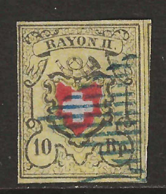 Tutti i francobolli: 1850 : Rayon Nr. 16II - voll/breitrandig – Usato da Gümligen venduto da Geniusbuy