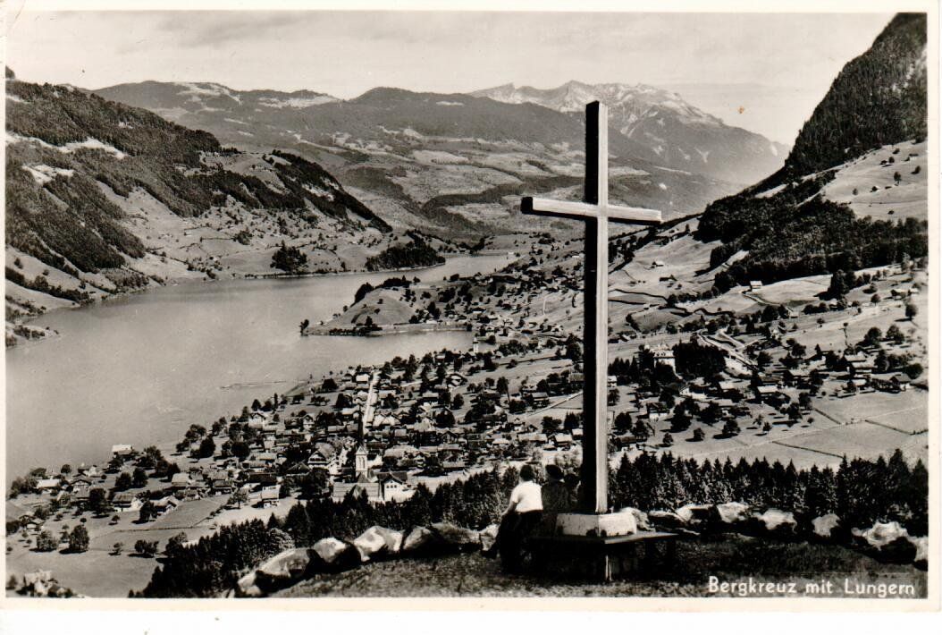 Cartoline postali: Bergkreuz mit Lungern 1955 – Usato da Wolhusen venduto da Curver9