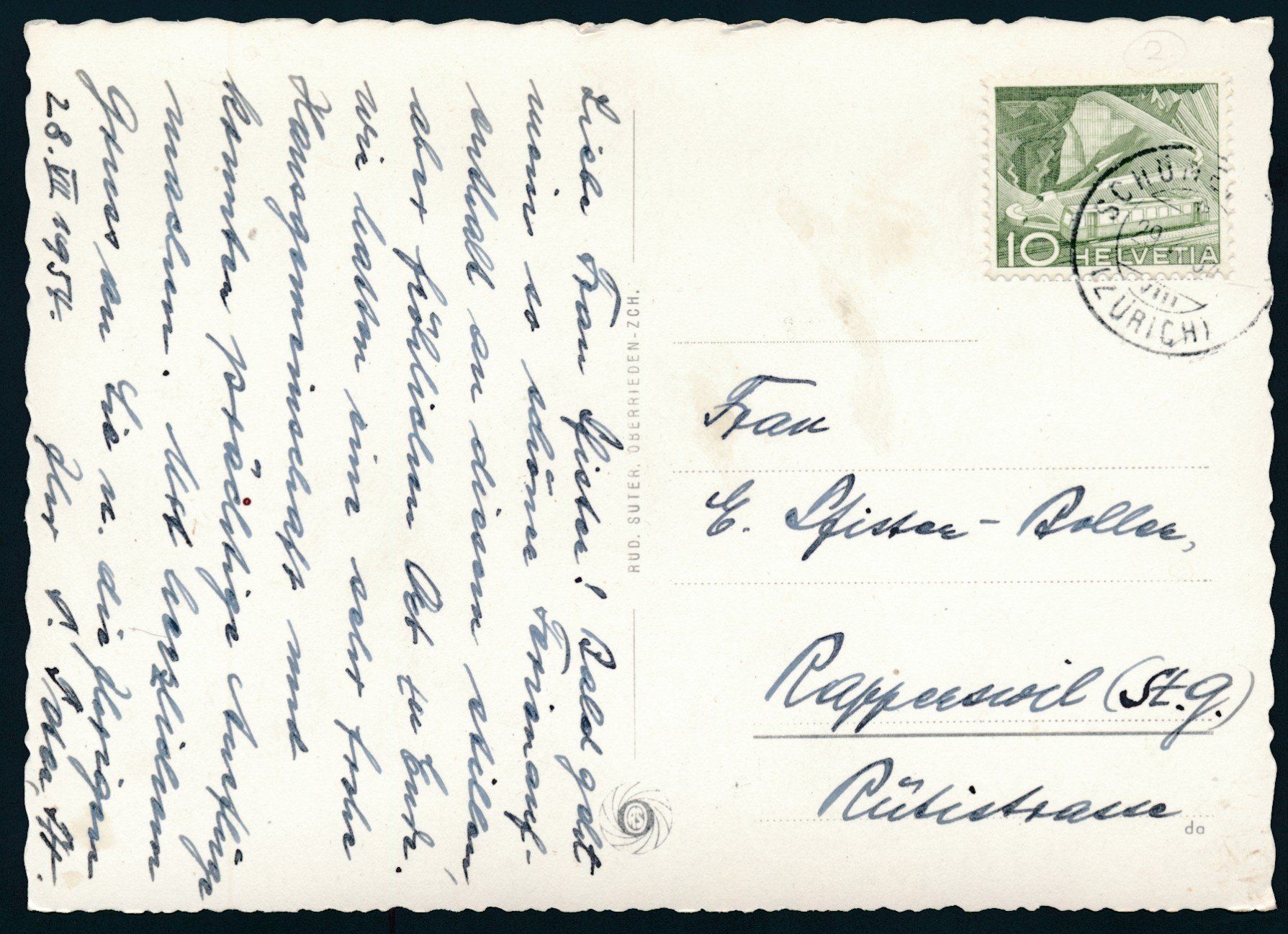 Cartoline postali: AK: Abendsonne in Schönenberg ZH – Usato da Bonau venduto da Profila3 1
