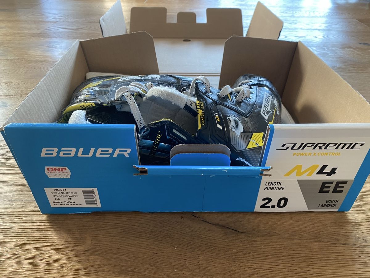 Bauer Schlittschuhe: Bauer Supreme M4 Eishockey Schlittschuhe Grösse 35 – Gebraucht aus Effretikon von flobozh
