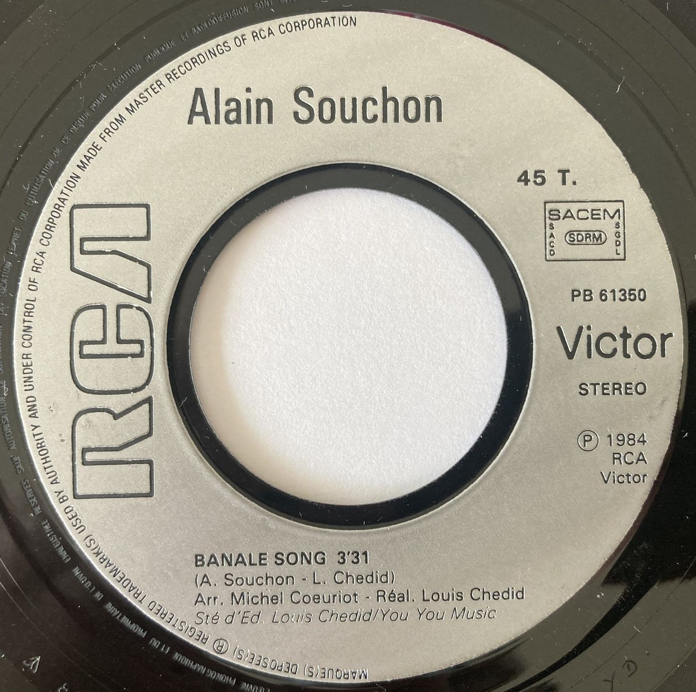 Vinyles: ALAIN SOUCHON - BANALE SONG – D'occasion à Bottens par hotter-than-hell 2
