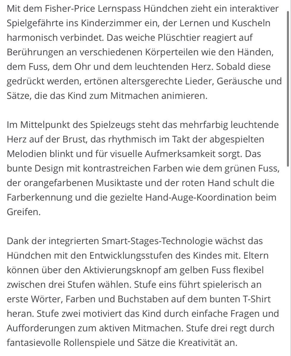 Fisher-Price Jouets: Fisher-Price Lernspass Hündchen – D'occasion à Wilen b. Wil par carpediem25 5