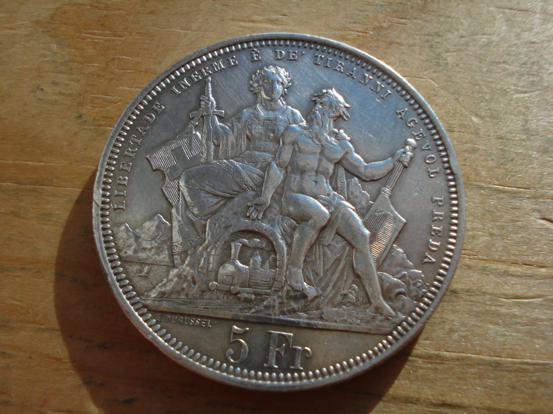 Tutti le monete: (S) 5 Franken Lugano 1883 – Usato da Erlach venduto da Net-Coins 1