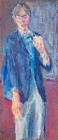 Huile sur toile. Signature inconnue (Oeuvre monogrammée)
