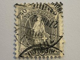 Stehende Helvetia ZNr. 69C, gestempelt