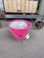 Kleiner Holzkohlegrill Pink, Grill, Kübelgrill, Eimergrill