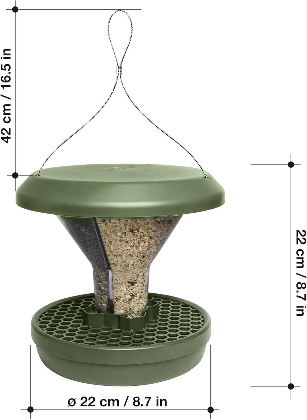 Casette per uccelli: Vogelfutterhaus Hängend Auffangschale Rattensicher Balkon – Nuovo e nell'imballaggio originale da Hallau venduto da Sale50OFF 1