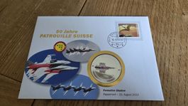 2013 Medallienbrief  Patrouille Suisse Formation Shadow
