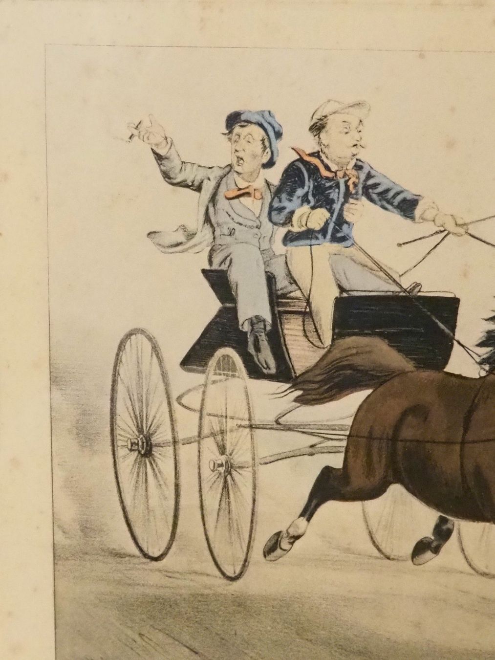 Grafiken & Lithographien: 2 HANDCOL. LITHOGRAPHIEN, A FAST TEAM "OUT ON THE LOOSE", – Gebraucht aus Ebnat-Kappel von carastellabella 4