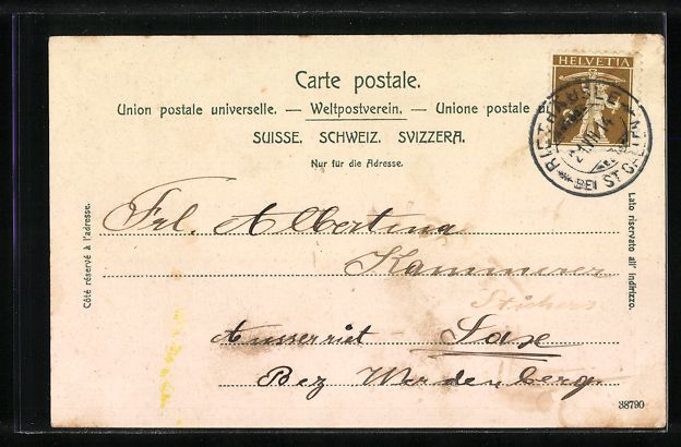 Cartoline postali: AK Teufen, Generalansicht, 1914 – Usato da Berlin venduto da bartko-reher 1