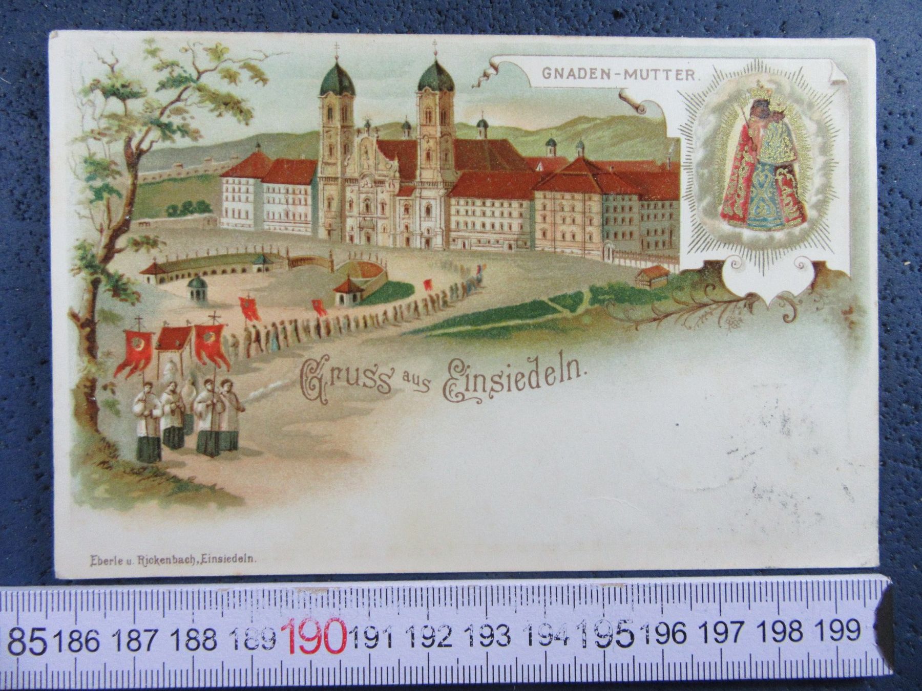 Cartes postales: EINSIEDELN 1912 MIT GNADEN MUTTER SZ AK – D'occasion à Ettingen par Hausi4711
