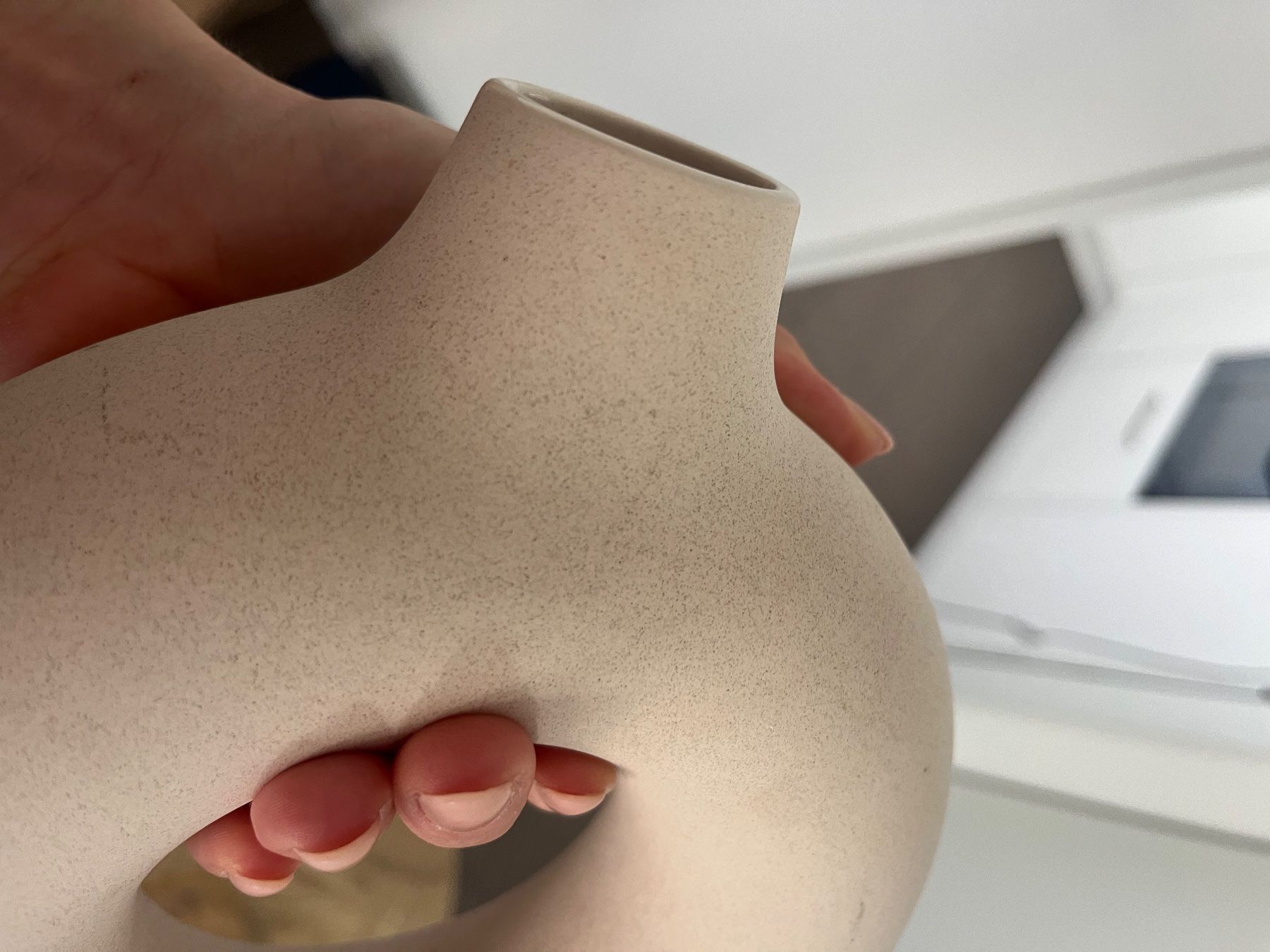Vasi & Recipienti: Vase rund modern beige Keramik – Usato da Zürich venduto da rei_26h7 1