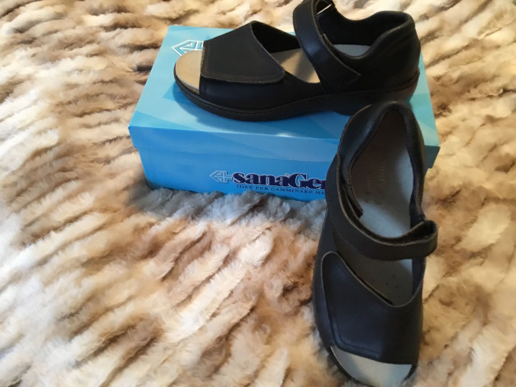 Damenschuhe: Sandales confort cuir noir pt 36 – Neu und originalverpackt aus Le Landeron von nic_8hd5 1