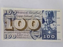 100 Schweizer Franken 1963