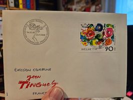 1988, TINGUELY FDC CH ET VOLL RAR !! für nur 1.60