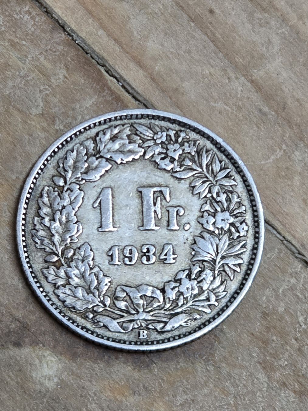 Toutes les monnaies: 1 Fr. 1934  Münze Silber gebraucht – D'occasion à Pfäffikon SZ par 26.4.14.17.25 1