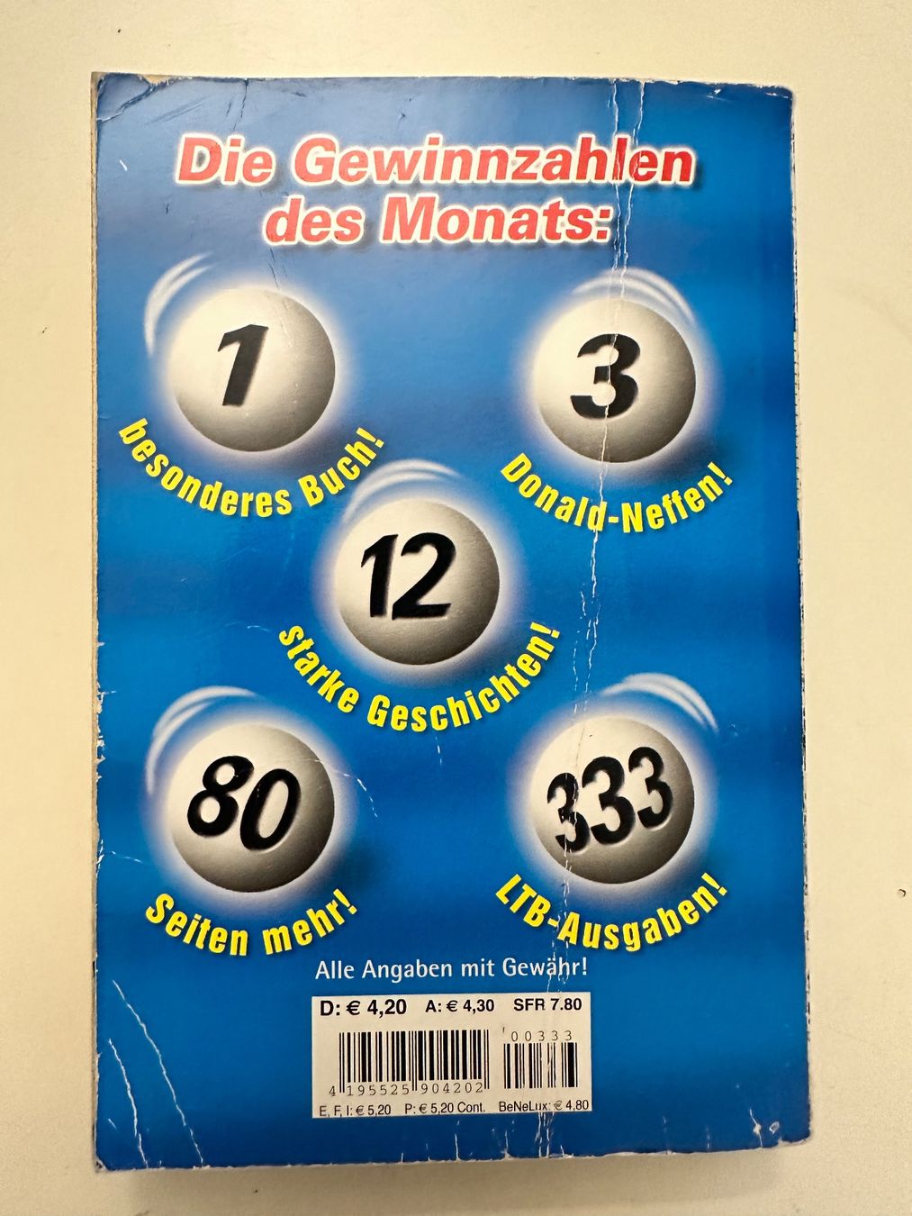 Fumetti: LTB LUSTIGES TASCHENBUCH 333 – Usato da Münsingen venduto da Ganjam 2