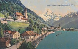Ansichtskarte Flüelen und Bristenstock gelaufen 1928