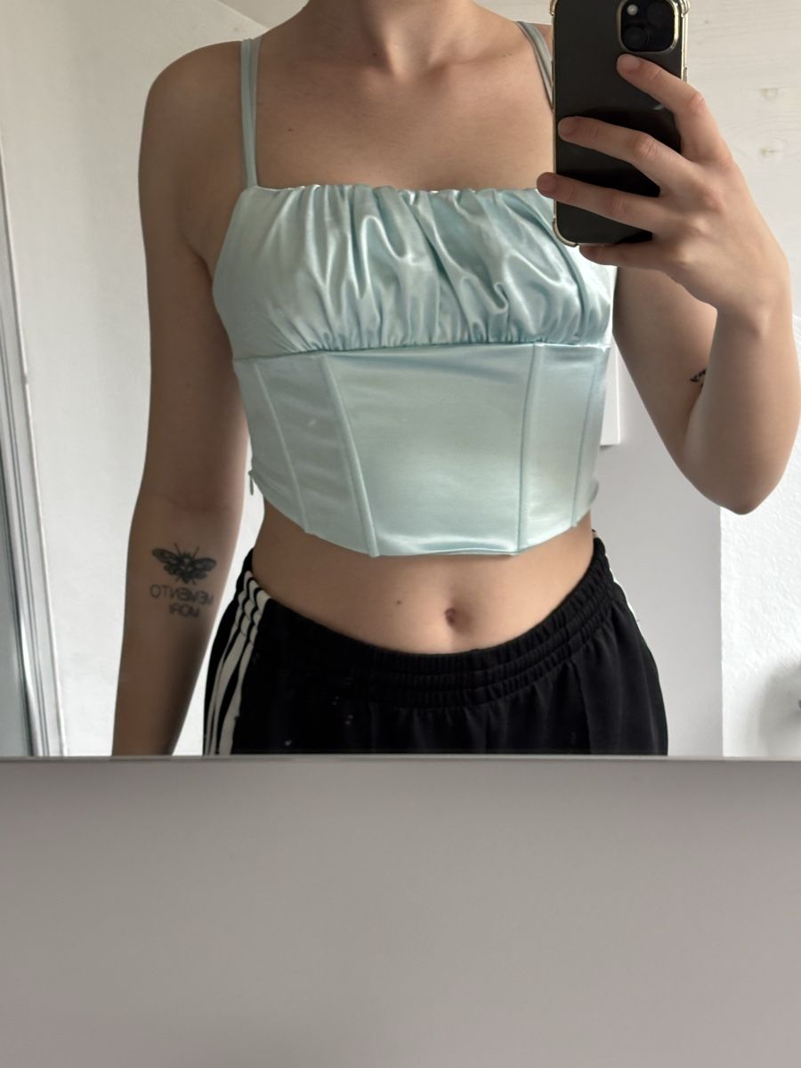 Tally Weijl Camicette, T-shirt & Top: Sommer Corset-Top, hellblau – Nuovo (secondo la descrizione) da Winterthur venduto da sanneagasi