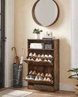 Schuhschrank mit 2 Klappen, Schuhregal