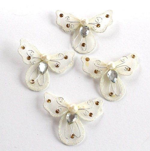 Tutte le decorazioni: Tüllschmetterling silber oder gold – Nuovo (secondo la descrizione) da Schlatt TG venduto da glueckwunschkarte.22 1