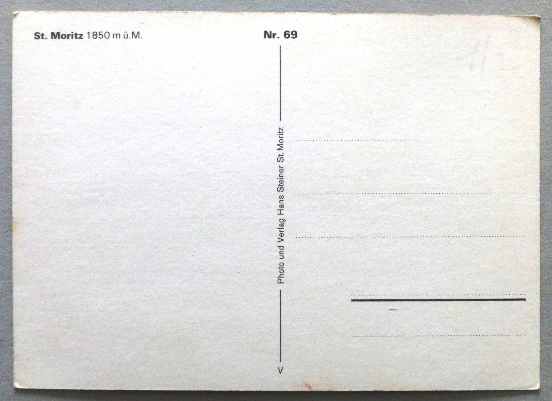 Cartes postales: St. Moritz 1850 m ü.M. – D'occasion à Fétigny par Billy2miny 1