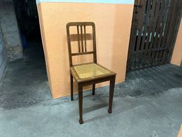 Vintage Stuhl mit Wiener Geflecht