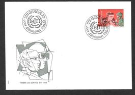 FDC BIT (D IV) 110 ET Genève 13.9.1988 Hans Erni