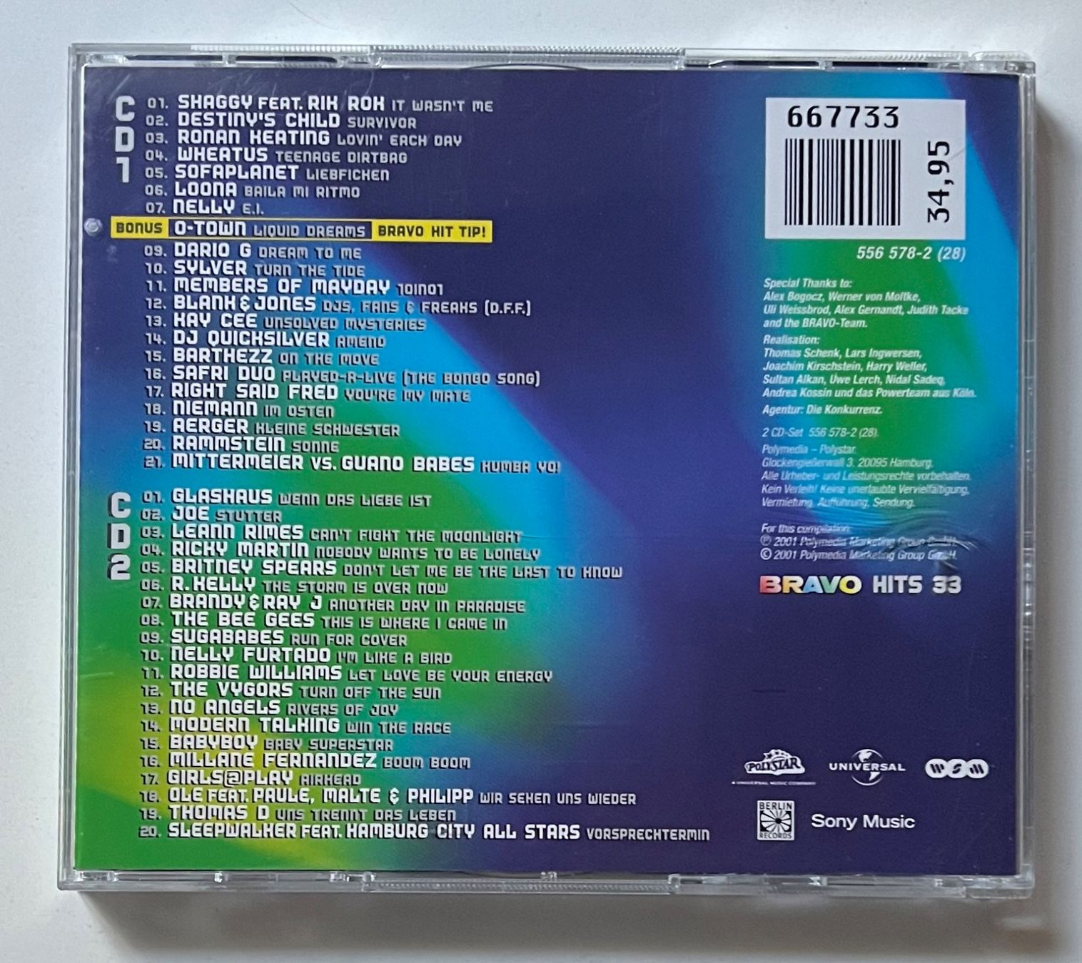 CD: Bravo Hits / Vol. 33 (2 CDs) – Usato da Näfels venduto da rottabi 1
