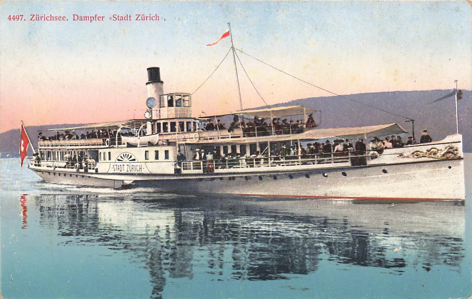 Cartoline postali: Zurichesee Dampfer schiff boot battello – Usato da Biasca venduto da Blenio71