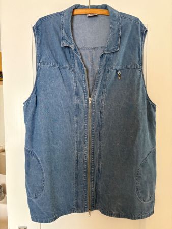 Jeans-Gilet mit Reissverschluss, Gr. 50