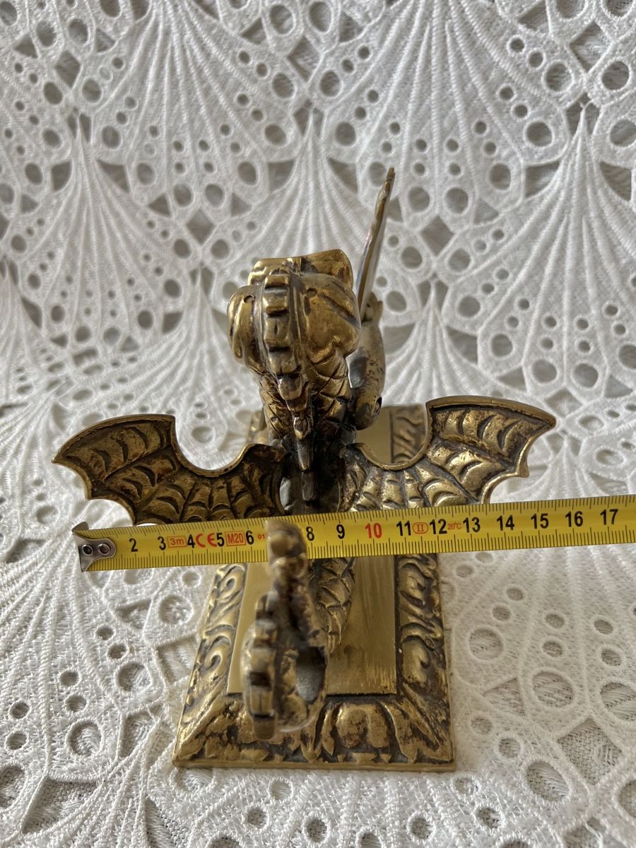 Statuette: Messing Skulptur Drachen Figur 1600 Gram – Usato da Frenkendorf venduto da Only1 7