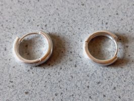 2 Creolen Ohrhänger 925 Silber 1,3g